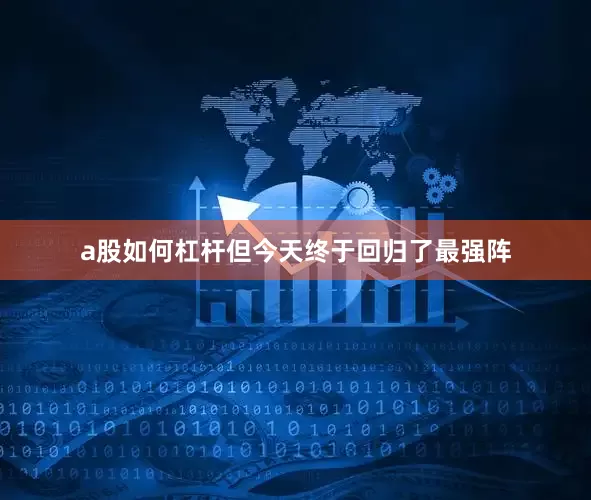a股如何杠杆但今天终于回归了最强阵