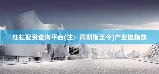 杠杠配资查询平台(注：周期指至今)　　产业链指数
